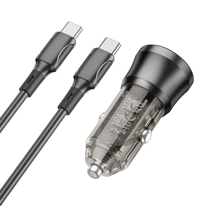 Auto nabíjačka s USB-C káblom Borofone BZ25 Journey, 38W, 3A, 1 x USB-A - 1 x USB-C, Čierna