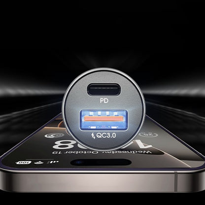 Auto nabíjačka s USB-C káblom Lisen, 51W, 3A, 1 x USB-A - 1 x USB-C, Tmavomodrá YL0223080047
