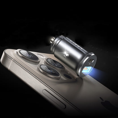 Auto nabíjačka s USB-C káblom Lisen, 51W, 3A, 1 x USB-A - 1 x USB-C, Tmavomodrá YL0223080047