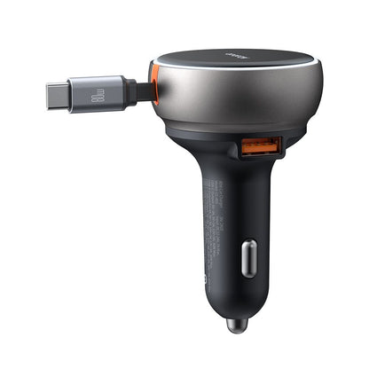 Car Charger with USB-C Cable McDodo CC-4850, 80W, 3A, 1 x USB-A - 1 x USB-C, Black