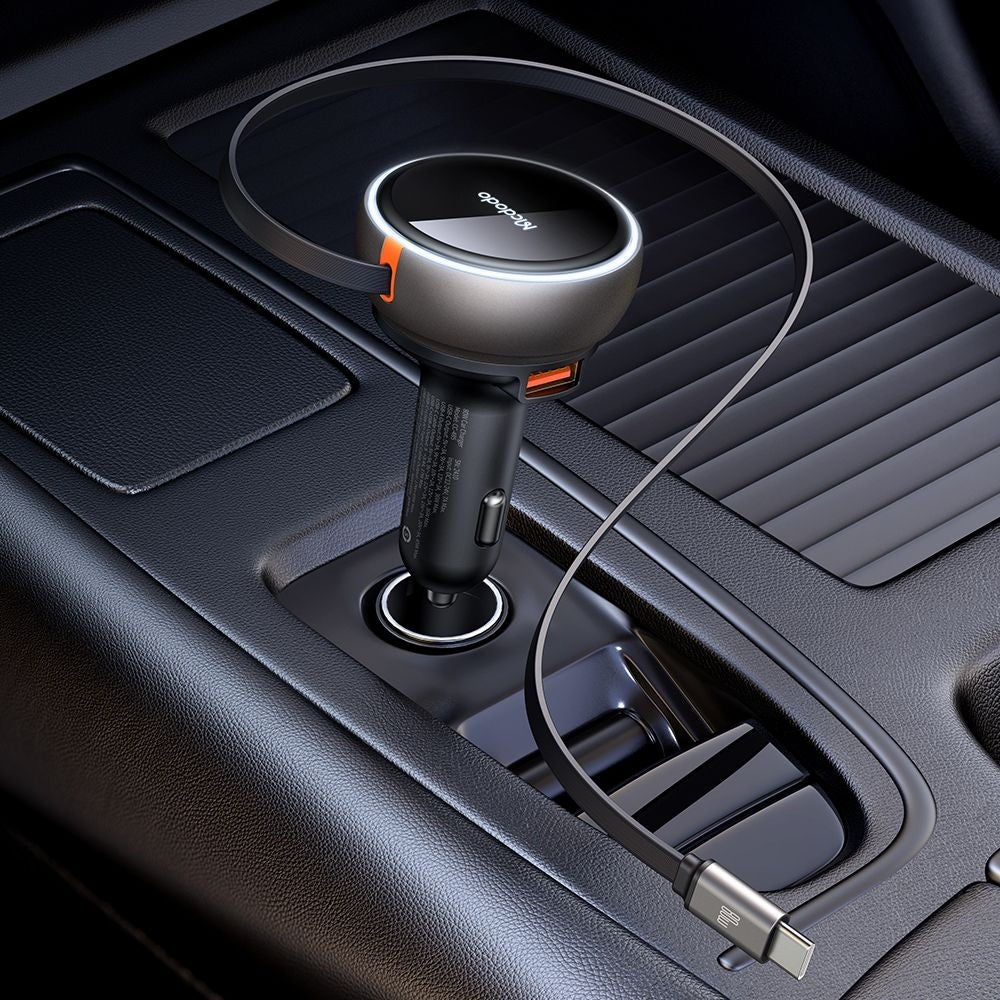 Car Charger with USB-C Cable McDodo CC-4850, 80W, 3A, 1 x USB-A - 1 x USB-C, Black
