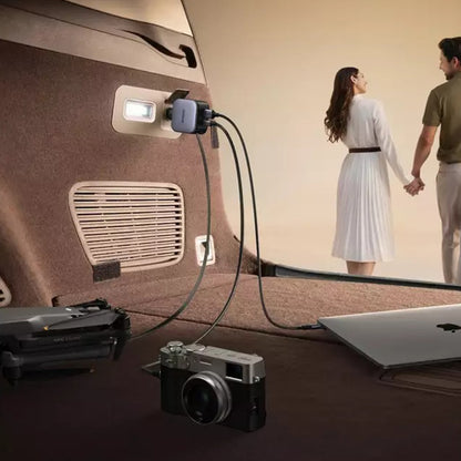 Auto nabíjačka s USB-C káblom UGREEN EC603, 90W, 3A, 1 x USB-A - 1 x USB-C, Sivá
