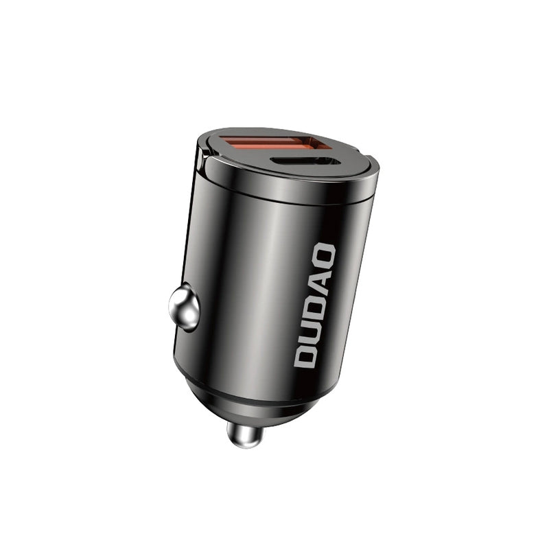 Auto nabíjačka Dudao R3MAX, 48W, 3A, 1 x USB-A - 1 x USB-C, Čierna