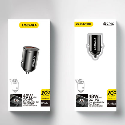 Auto nabíjačka Dudao R3MAX, 48W, 3A, 1 x USB-A - 1 x USB-C, Čierna