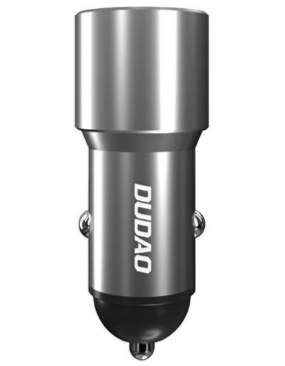 Auto nabíjačka Dudao R4PQ NM, 22,5W, 3A, 1 x USB-A - 1 x USB-C, Sivá