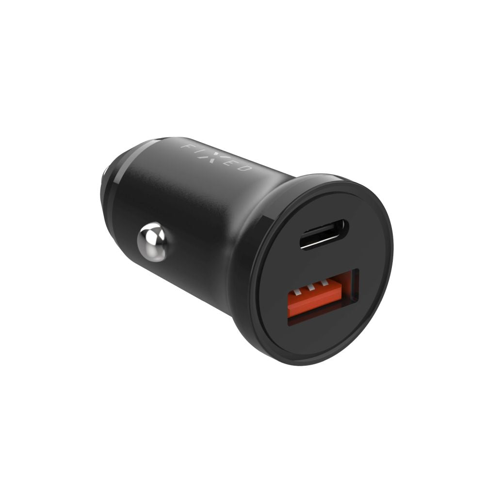 Auto nabíjačka Fixed, 20W, 3A, 1 x USB-A - 1 x USB-C, Čierna