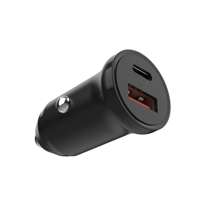 Auto nabíjačka Fixed, 20W, 3A, 1 x USB-A - 1 x USB-C, Čierna