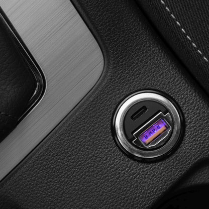 Auto nabíjačka Fixed, 30W, 3A, 1 x USB-A - 1 x USB-C, Čierna