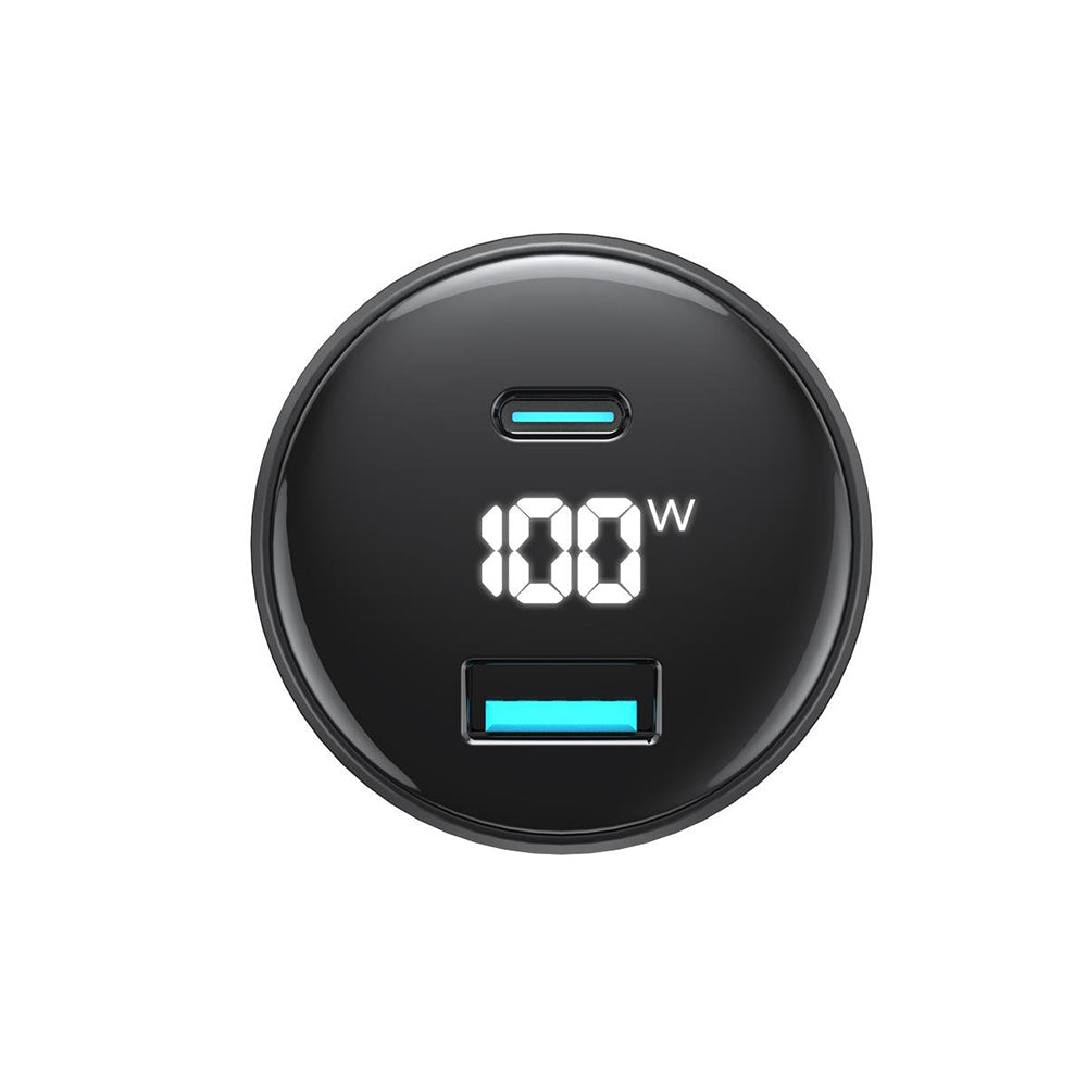 Auto nabíjačka HAVIT CC100W Display, 100W, 5A, 1 x USB-A - 1 x USB-C, Čierna