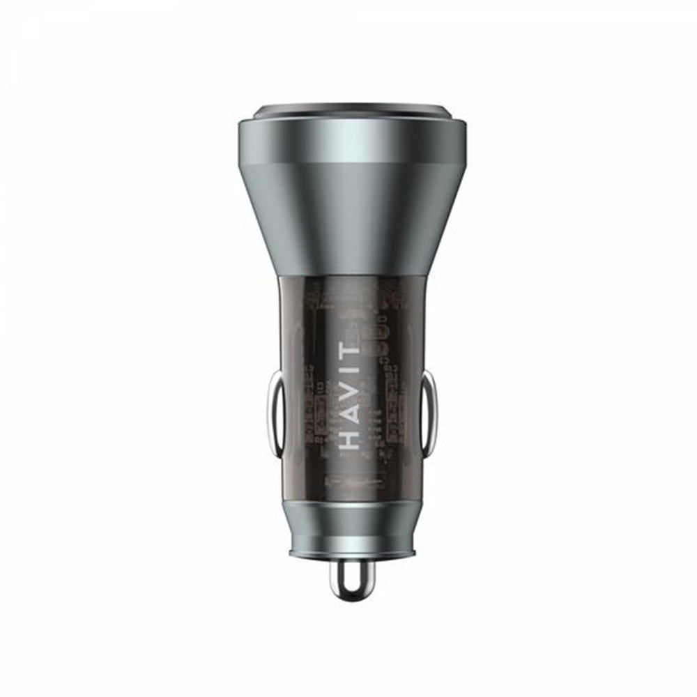 Auto nabíjačka HAVIT CC2017, 45W, 3A, 1 x USB-A - 1 x USB-C, Čierno Modrá