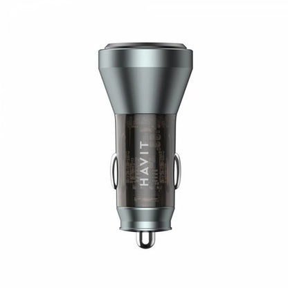 Auto nabíjačka HAVIT CC2017, 45W, 3A, 1 x USB-A - 1 x USB-C, Čierno Modrá