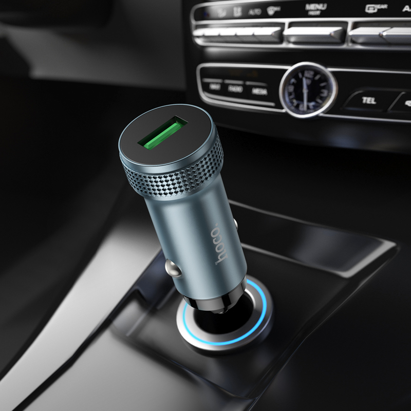 Auto nabíjačka HOCO Z49A, 18W, 3A, 1 x USB-A, čierna