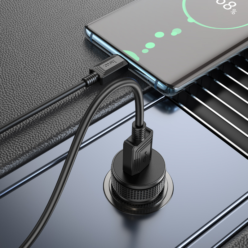 Auto nabíjačka HOCO Z49A, 18W, 3A, 1 x USB-A, čierna