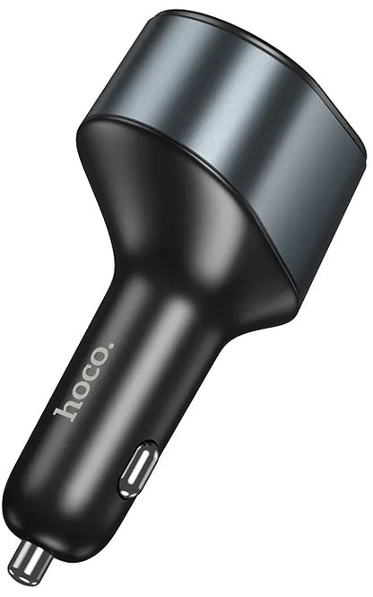 Auto nabíjačka HOCO Z56, 35W, 3A, 1 x USB-A - 1 x USB-C - 1 x Predlžovací kábel do zapaľovača, Čierna
