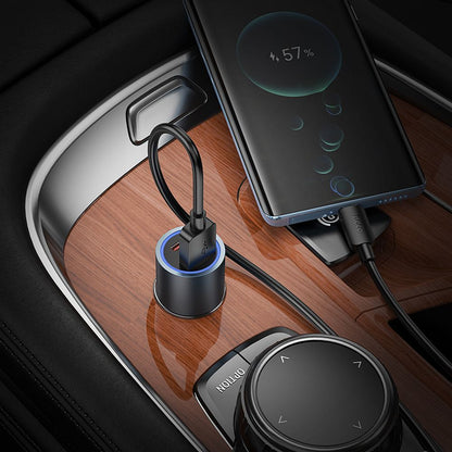Auto nabíjačka HOCO Z60, 48W, 3A, 1 x USB-A - 1 x USB-C, Čierna