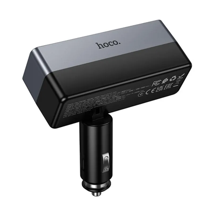 Autonabíjačka HOCO Z65B, 240W, 1 x USB-A - 1 x USB-C - 2 x Rozšírenie zapaľovača, Čierna