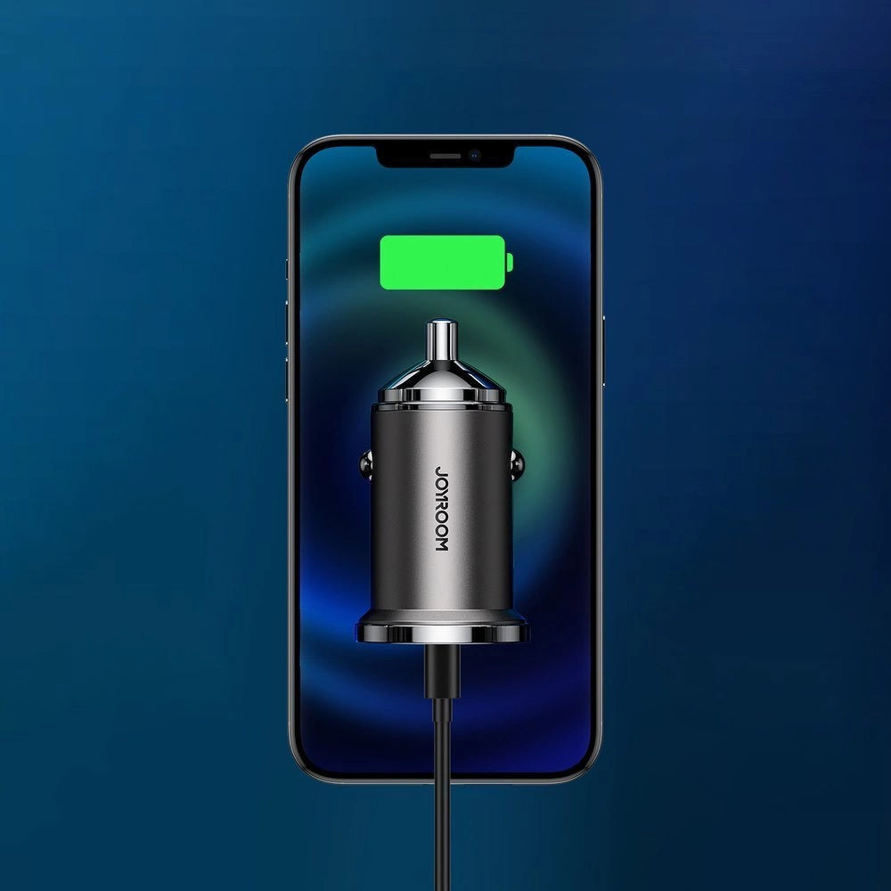 Auto nabíjačka Joyroom C-A35, 45W, 5A, 1 x USB-A - 1 x USB-C, Sivá