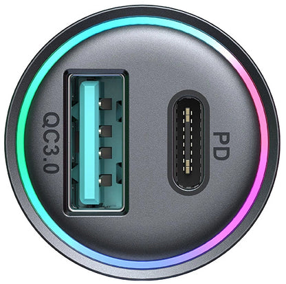 Auto nabíjačka Joyroom JR-CCN04, 60W, 3A, 1 x USB-A - 1 x USB-C, Čierna