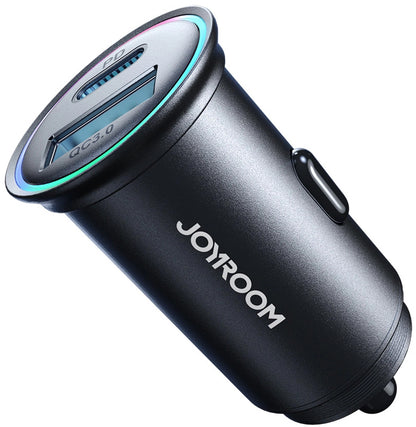 Auto nabíjačka Joyroom JR-CCN04, 60W, 3A, 1 x USB-A - 1 x USB-C, Čierna