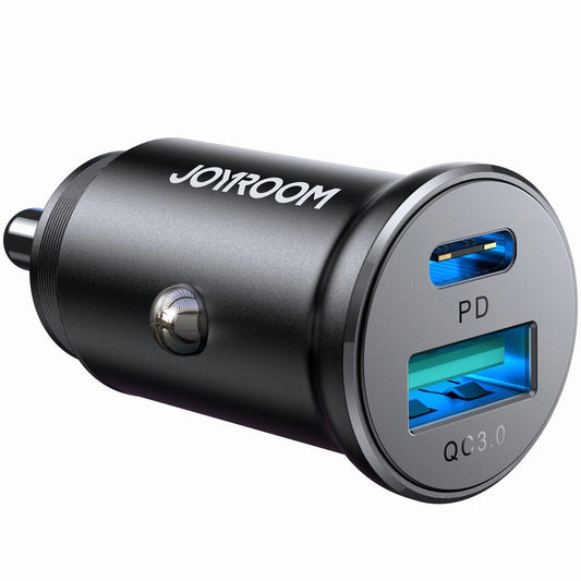 Auto nabíjačka Joyroom JR-CCN05, 30W, 3A, 1 x USB-A - 1 x USB-C, Čierna