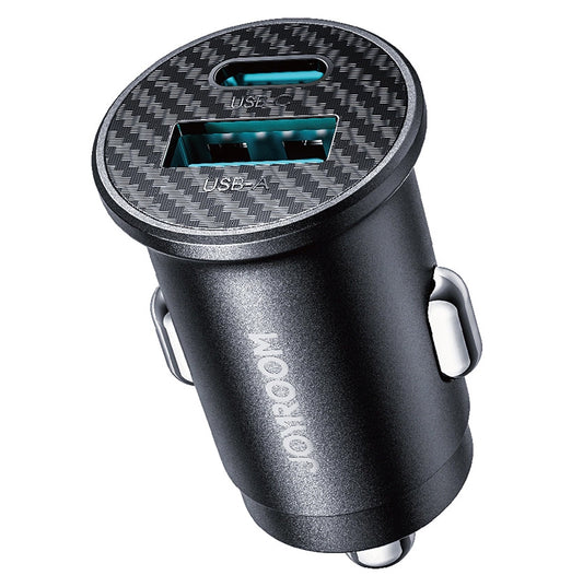 Auto nabíjačka Joyroom JR-CCN16 Mini, 12W, 2.4A, 1 x USB-A - 1 x USB-C, Čierna
