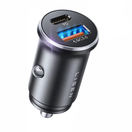 Auto nabíjačka Lisen, 36W, 3A, 1 x USB-A - 1 x USB-C, Čierna YL0223090002