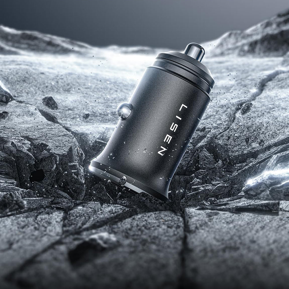 Lisen Car Charger, 45W, 3A, 2 x USB-C, Black YL0223080007