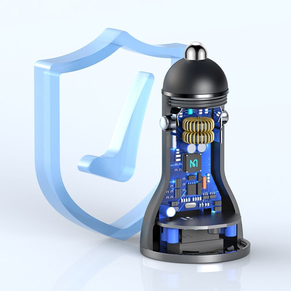 Auto nabíjačka McDodo CC-5670 Display, 95W, 5A, 1 x USB-A - 1 x USB-C, Čierna