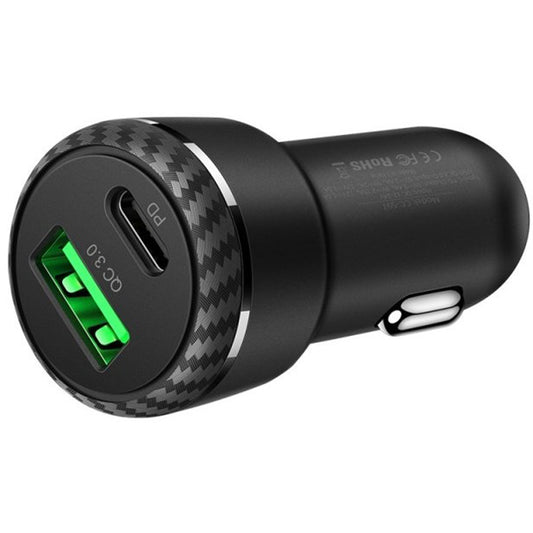 Auto nabíjačka McDodo CC-5970, 38W, 3A, 1 x USB-A - 1 x USB-C, Čierna