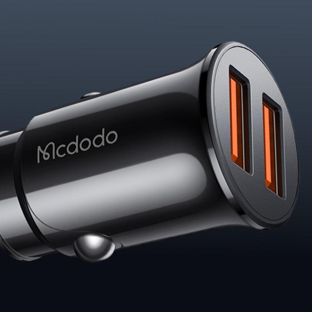 Auto nabíjačka McDodo CC-6602, 12W, 2.4A, 2 x USB-A, Čierna