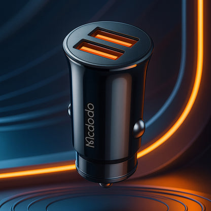 Auto nabíjačka McDodo CC-6602, 12W, 2.4A, 2 x USB-A, Čierna