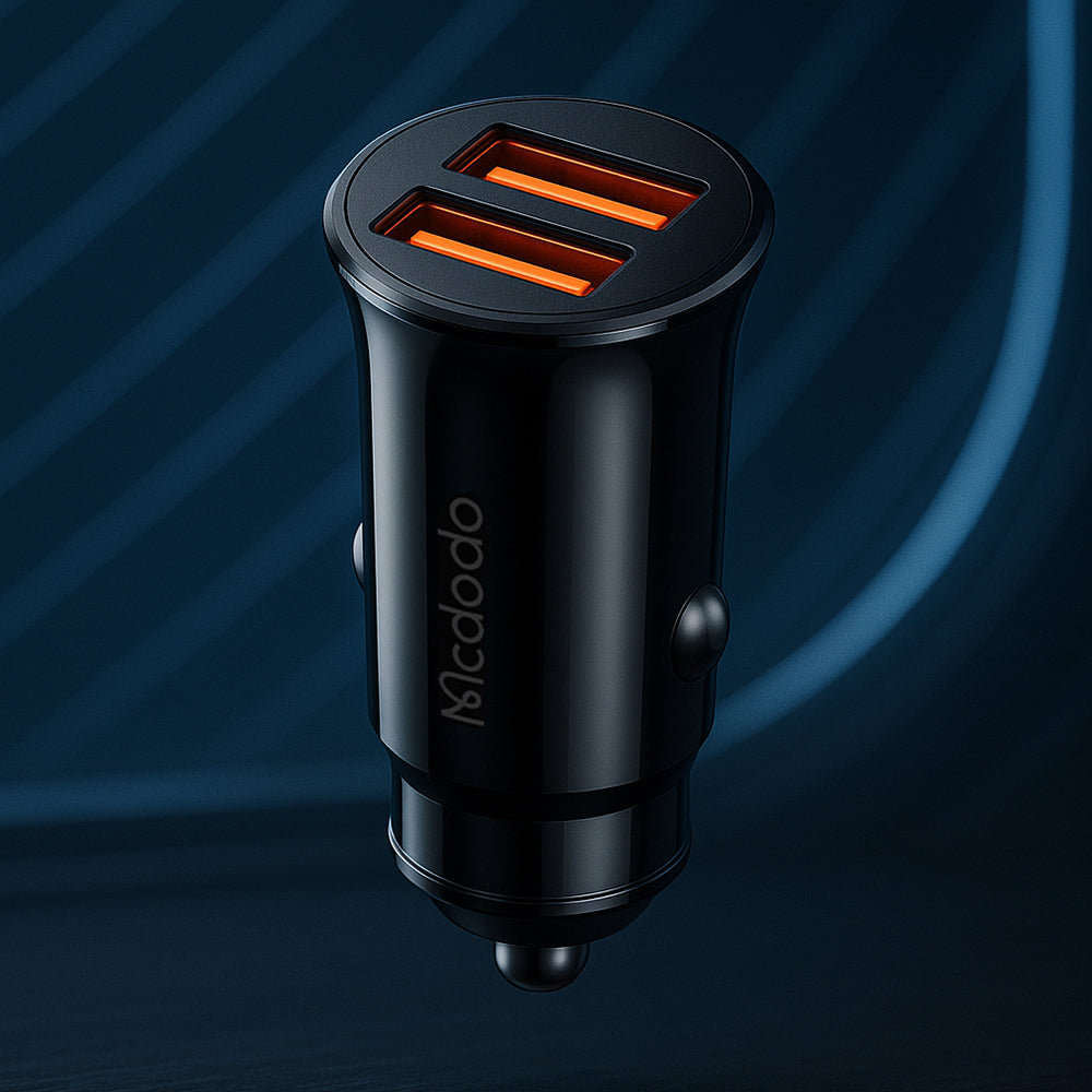 Auto nabíjačka McDodo CC-6602, 12W, 2.4A, 2 x USB-A, Čierna