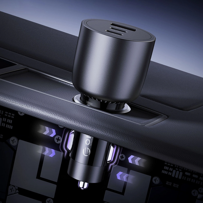 Autonabíjačka Orico PowerLink, 165W, 5A, 1 x USB-A - 2 x USB-C, Čierna