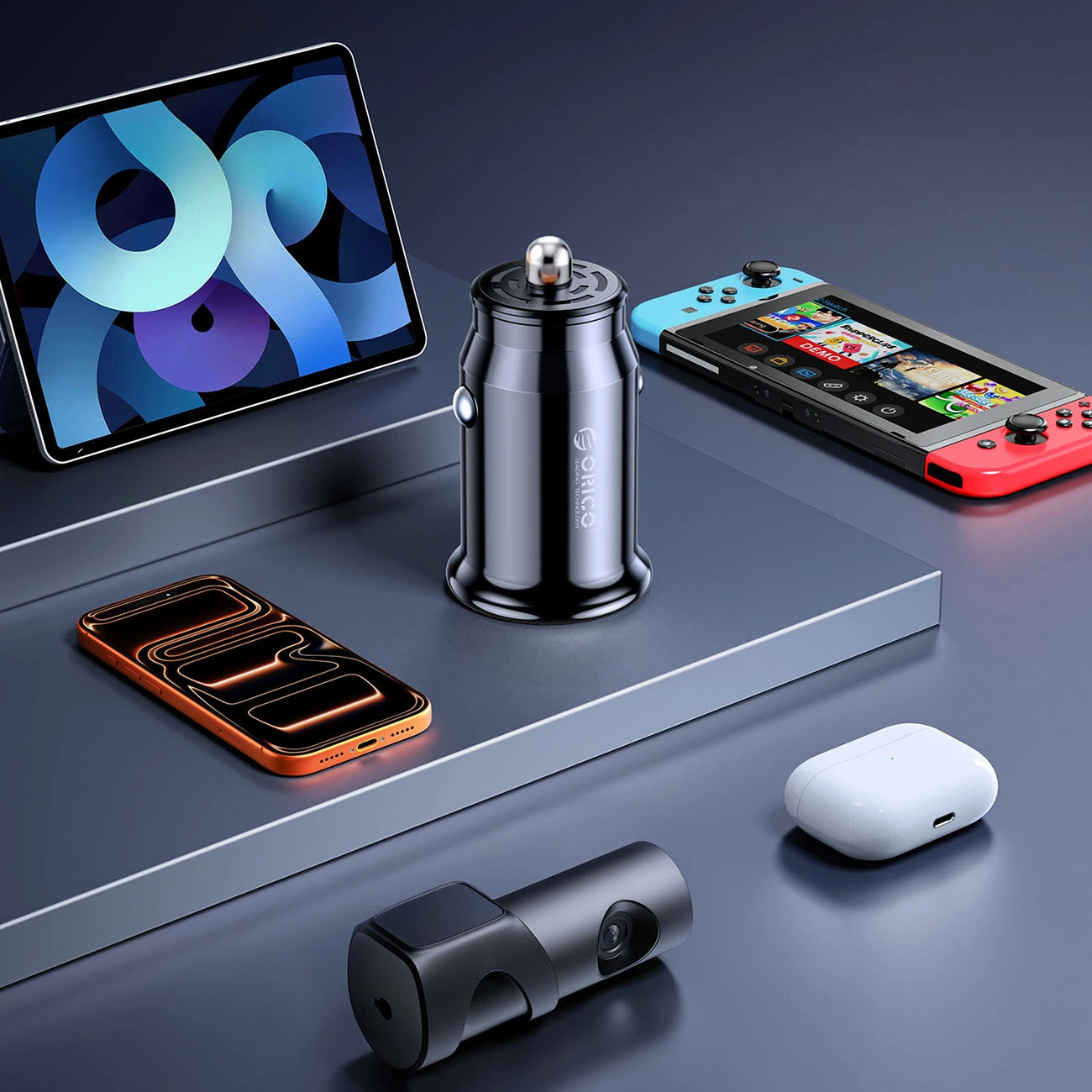 Autonabíjačka Orico PowerMini, 30W, 3A, 1 x USB-A - 1 x USB-C, Čierna