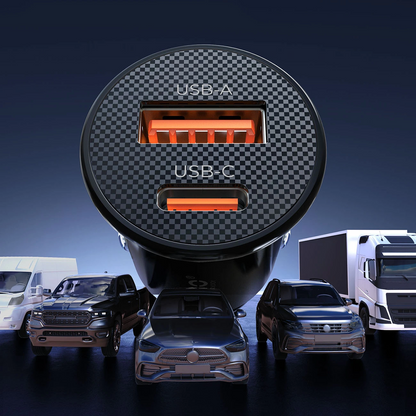 Autonabíjačka Orico PowerMini, 30W, 3A, 1 x USB-A - 1 x USB-C, Čierna