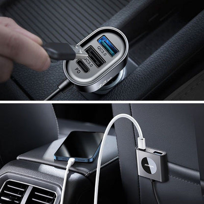 Auto nabíjačka Joyroom JR-CL05, 72W, 3A, 2 x USB-C - 3 x USB-A, Čierna