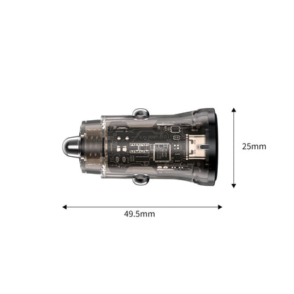 Auto nabíjačka Tech-Protect CC01, 45W, 5A, 1 x USB-A - 1 x USB-C, čierna