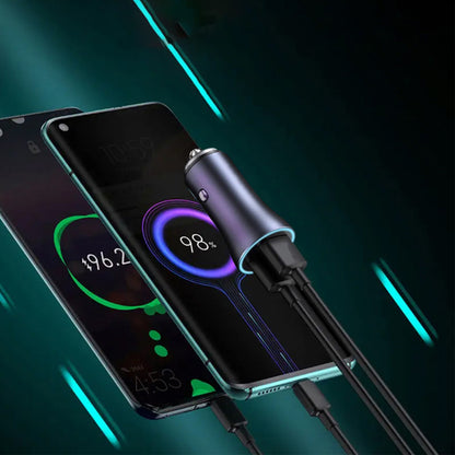 Techsuit C3 RescueVolt Car Charger, 48W, 3A, 1 x USB-A - 1 x USB-C, Gray