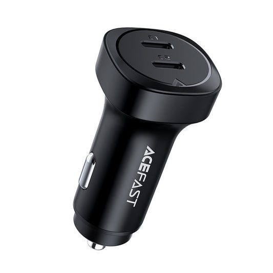 Auto nabíjačka Acefast B2, 72W, 3A, 2 x USB-C, Čierna
