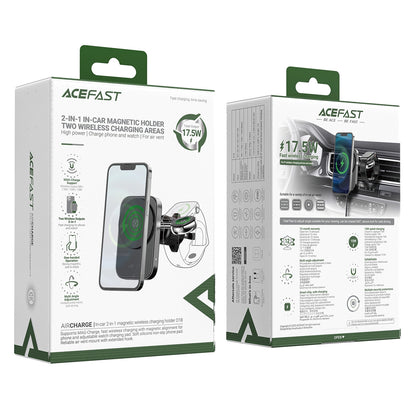 Bezdrôtová autonabíjačka Acefast D18 2v1, 15W, 1.67A, čierna