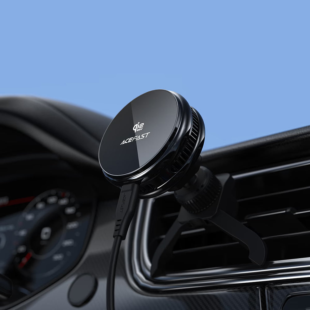 Acefast D66 Wireless Car Charger, 25W, Black