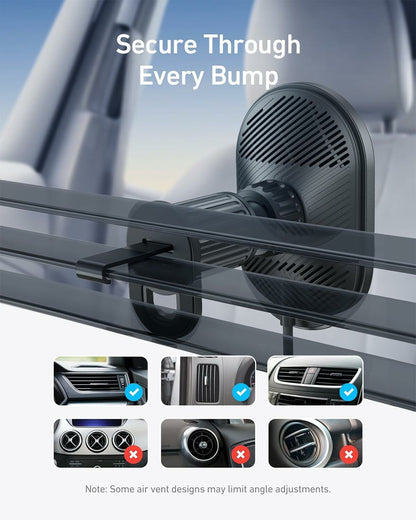 Anker MagGo Wireless Car Charger, 15W, 1.67A, Black B2932G11