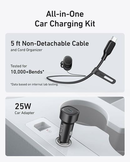 Anker MagGo Wireless Car Charger, 15W, 1.67A, Black B2932G11