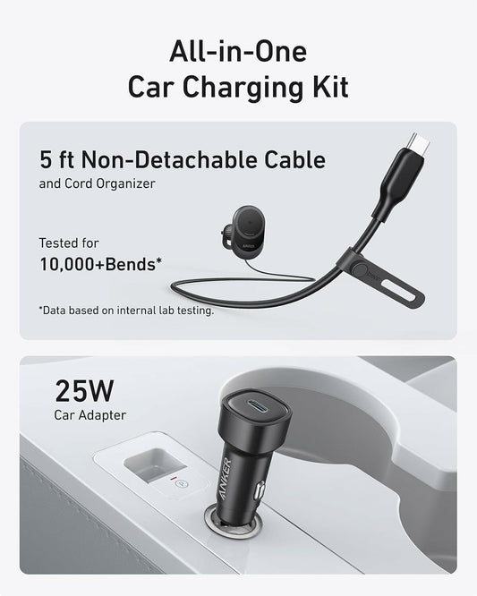 Anker MagGo Wireless Car Charger, 15W, 1.67A, Black B2932G11