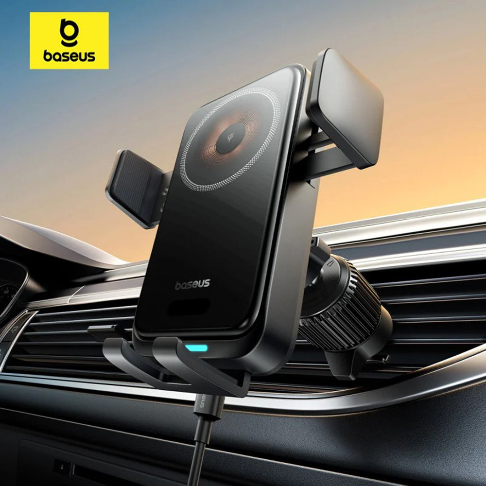 Bezdrôtová autonabíjačka Baseus Wisdom Pro Vent, 15W, 1.67A, Čierna C40381501123-00