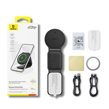 Baseus PrimeTrip C02 Wireless Car Charger, 15W, 1.67A, Gray C40169003831-00