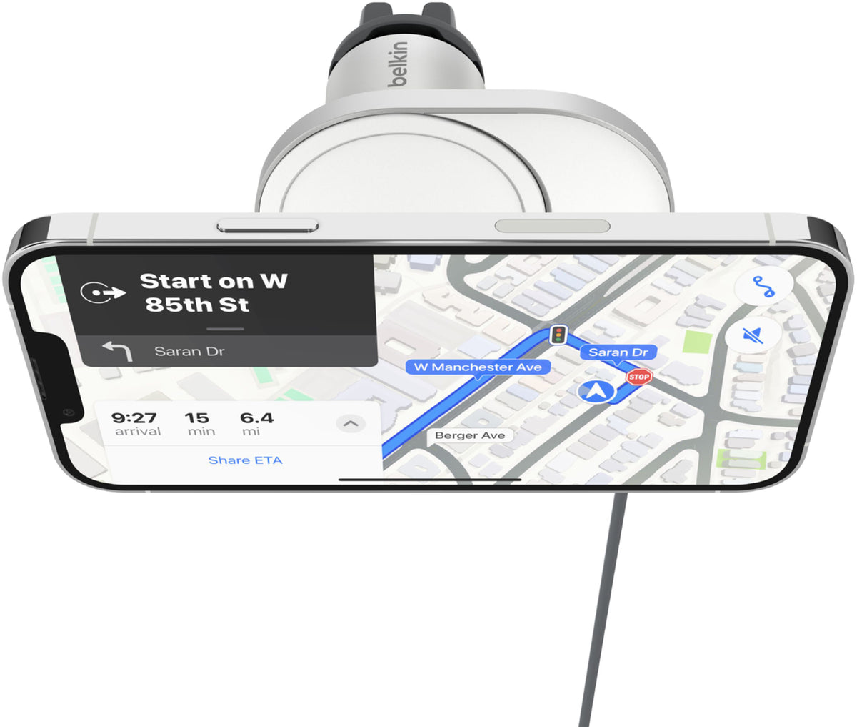 Bezdrôtová autonabíjačka Belkin BoostCharge Pro, 15W, 1,67A, biela WIC008btGR-V2