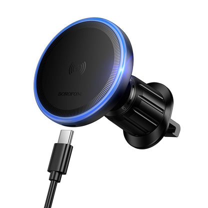 Bezdrôtová autonabíjačka Borofone BH224 Flash, 15W, 1.67A, Čierna