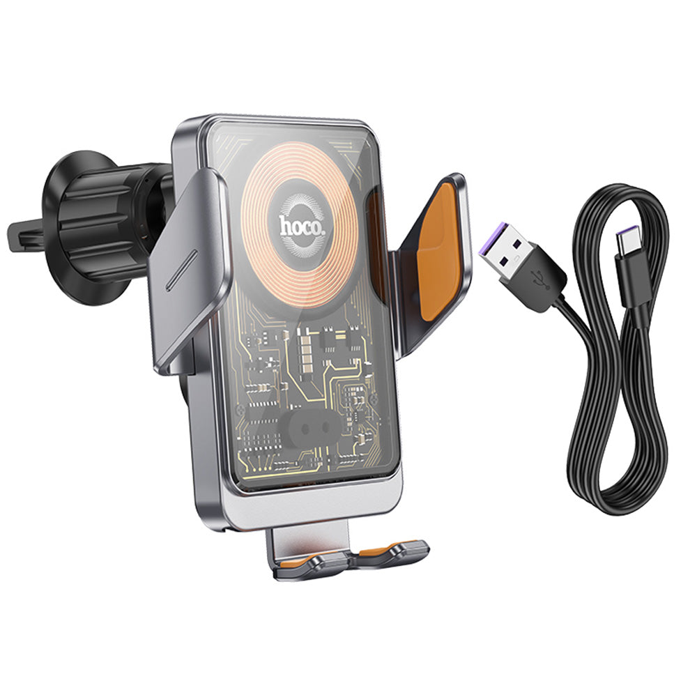 Bezdrôtová autonabíjačka HOCO HW7, 15W, 1.67A, Čierna