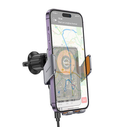 Bezdrôtová autonabíjačka HOCO HW7, 15W, 1.67A, Čierna